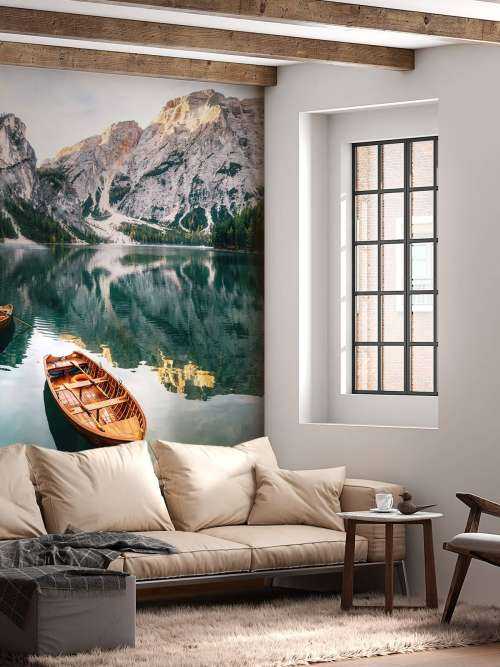 Boats in Italian lake