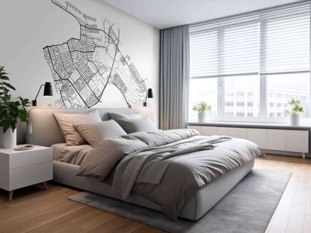 Map Amsterdam east, white