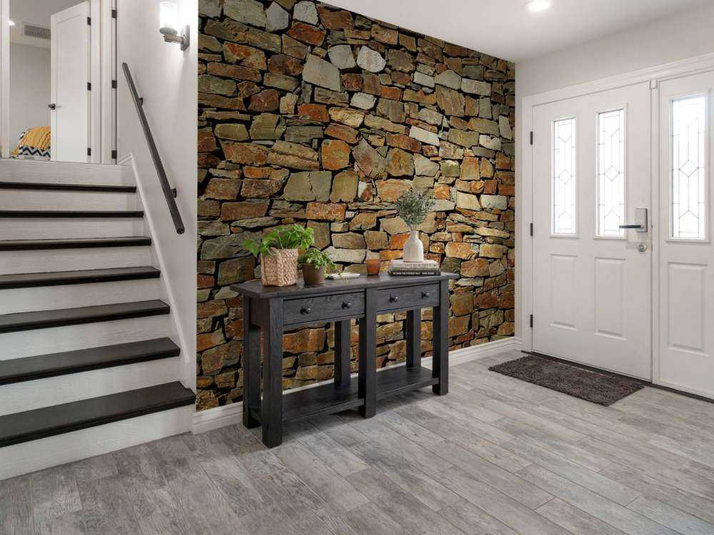 Wall with uneven bricks