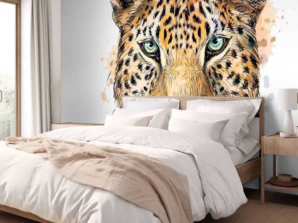 Luipaard van waterverf