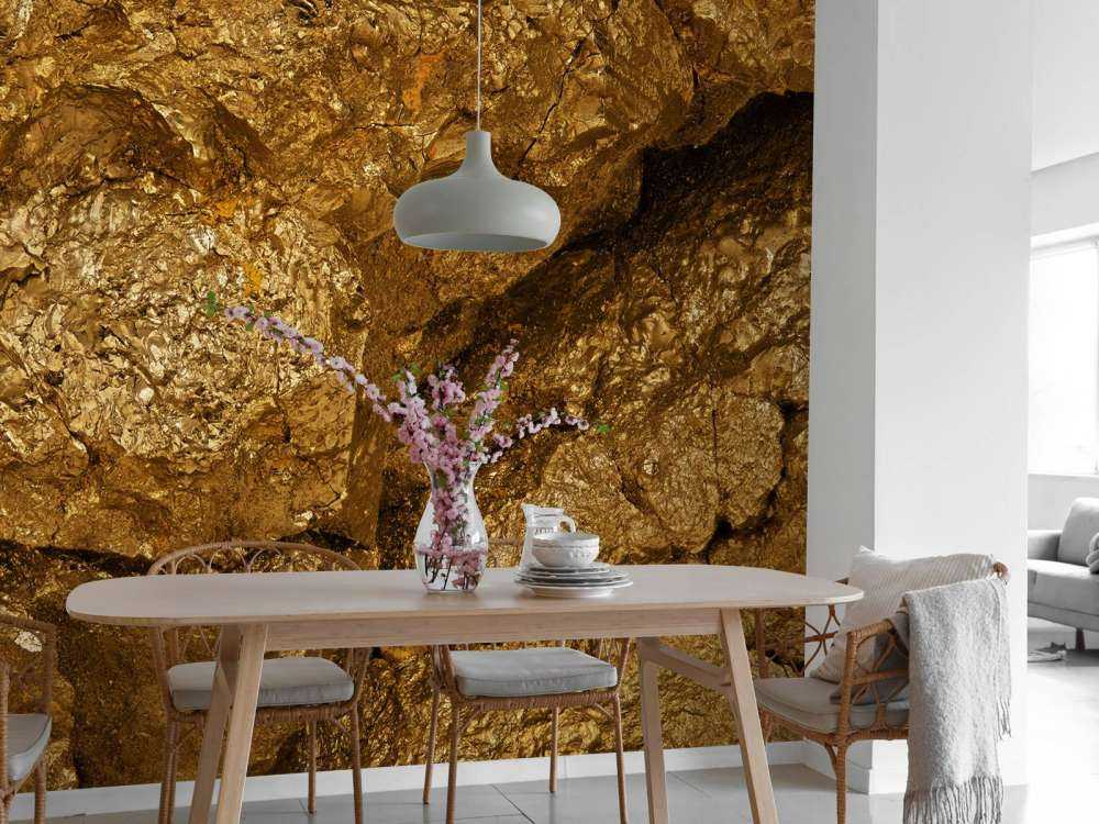 Golden stone, close-up