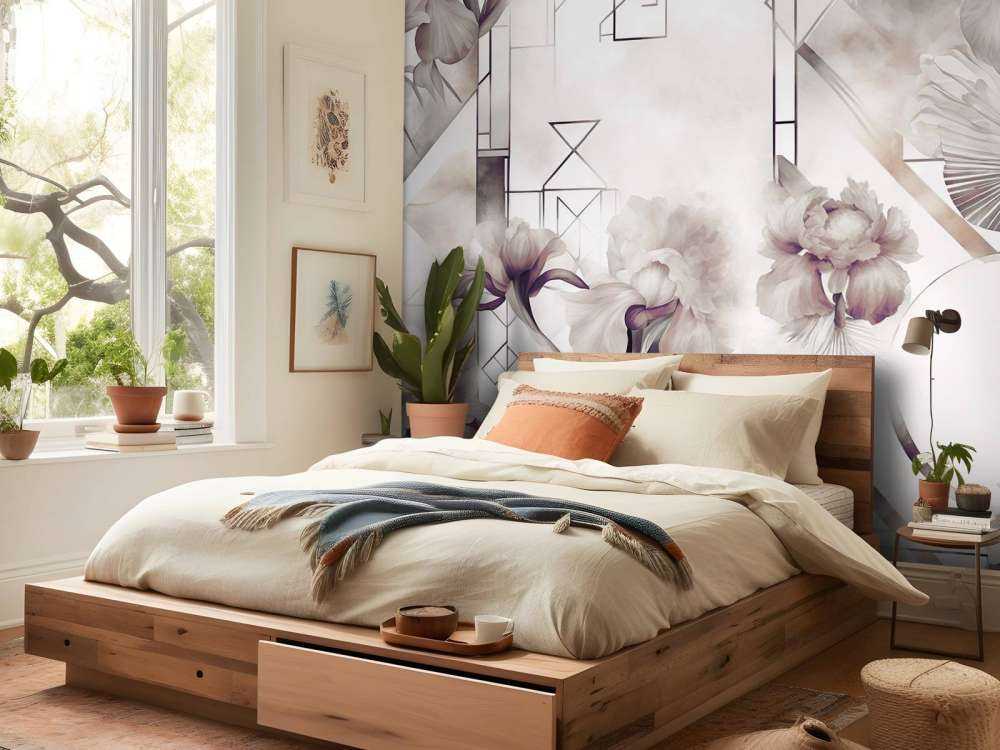 Watercolor Geometry Brown