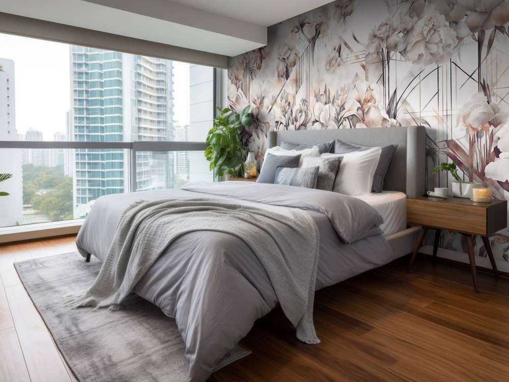 Huge Watercolor Irises Sepia