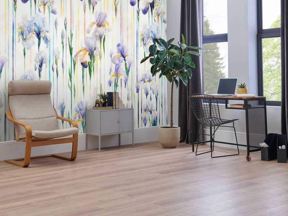 Irises and Stripes Seamless Pastel