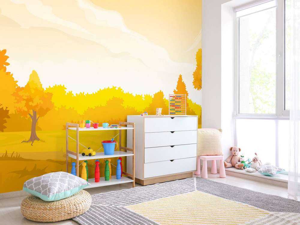 Illustration of autumn landscape