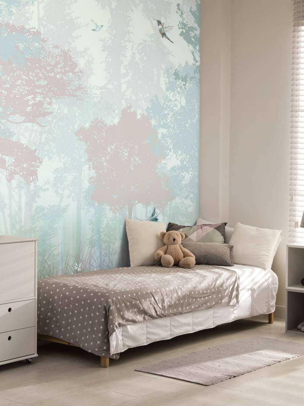 Blue and pink forest