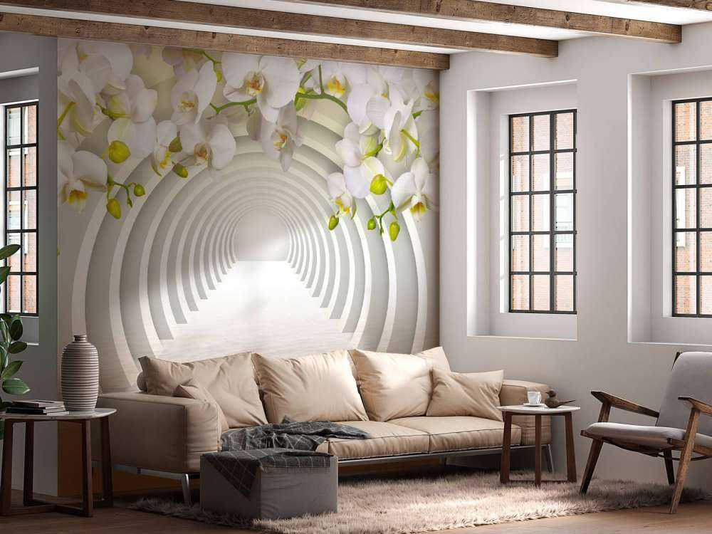 Tunnel with orchids