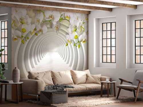 Tunnel with orchids