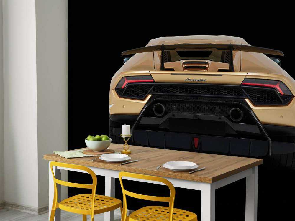 Lamborghini Huracán - Rear view, black