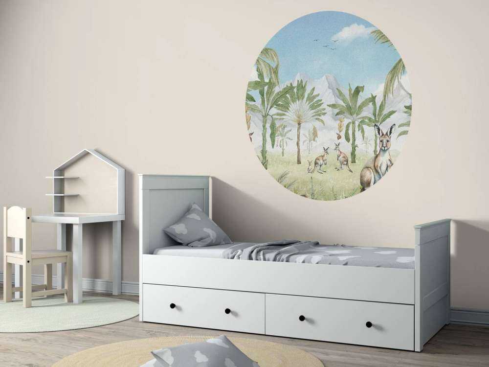 Kangaroo landscape in colour