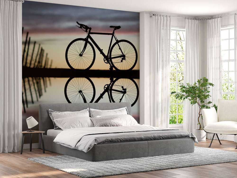 Racing bike at sunset