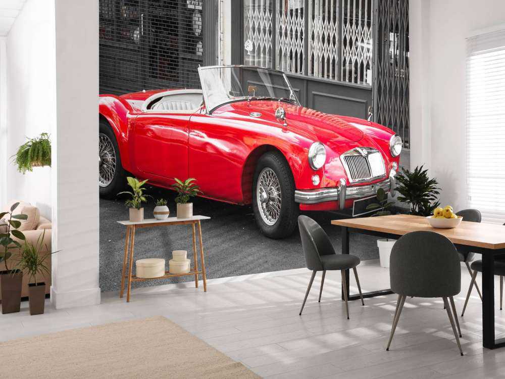 Red classic car