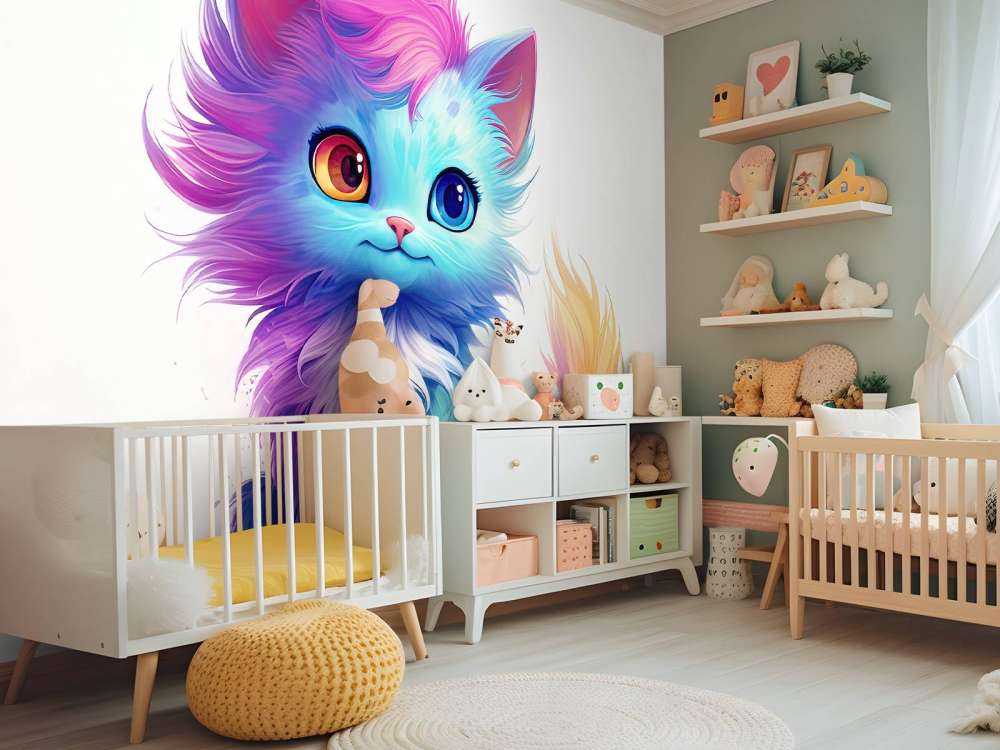 Rainbow baby cat