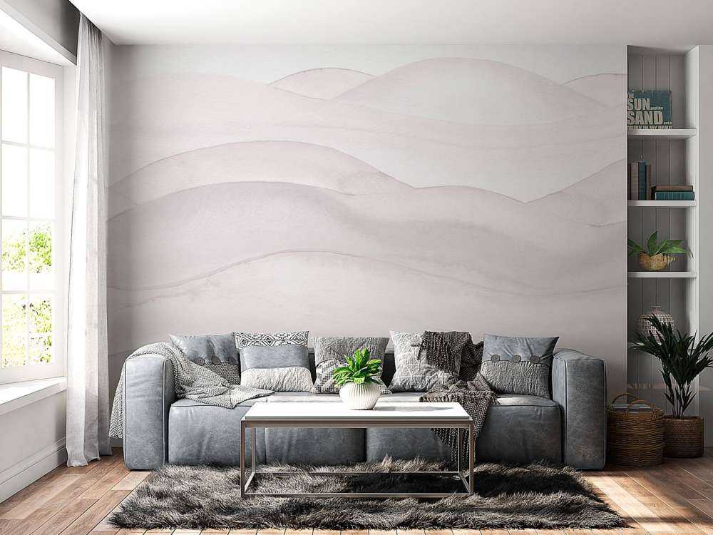 Abstract wavy gradient - powder pink