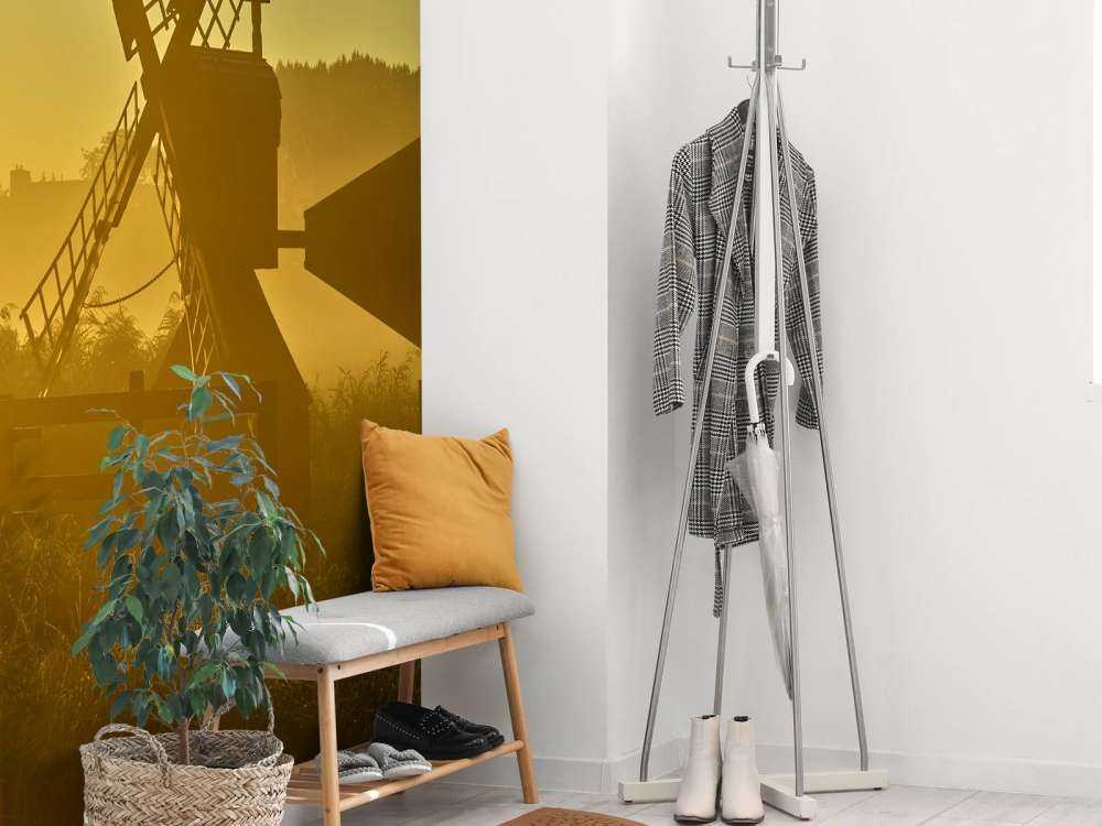 Meadow mill at sunrise