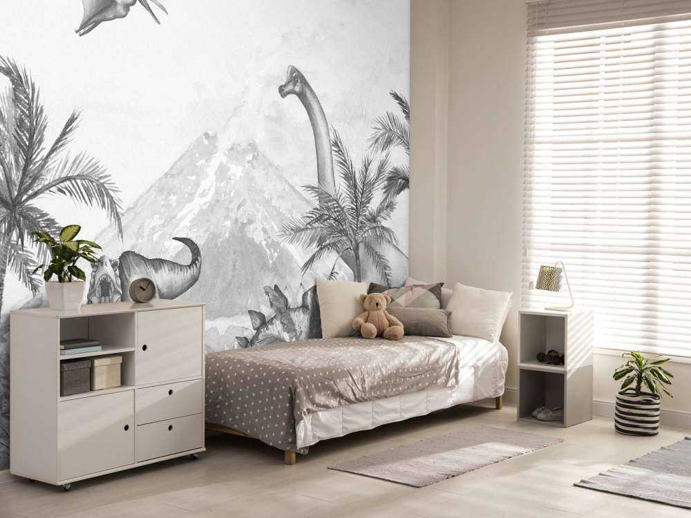 Dino's in black and white