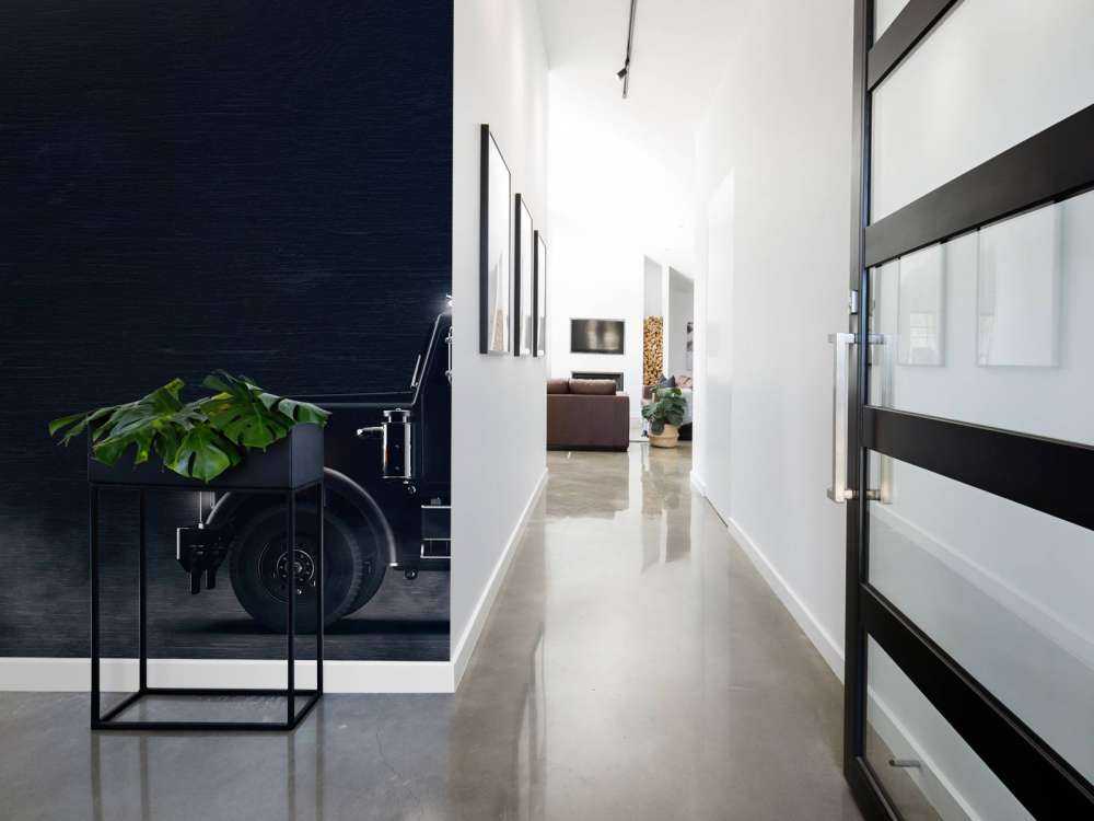 Black and white truck