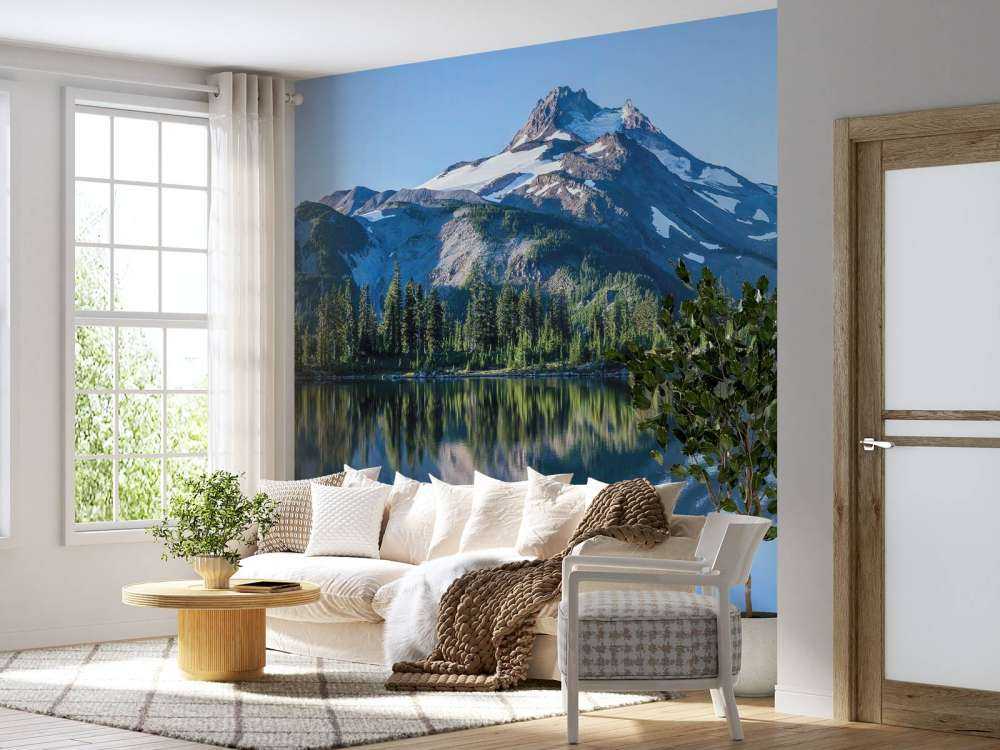 Photo wallpaper mountains of snow