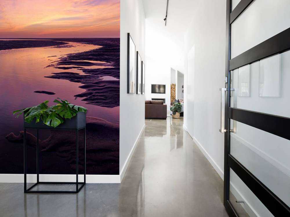 Sunset with purple air