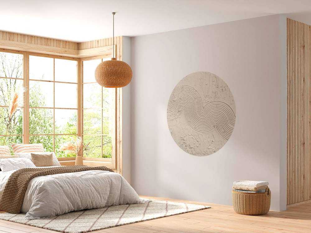 Zen garden structure in linen