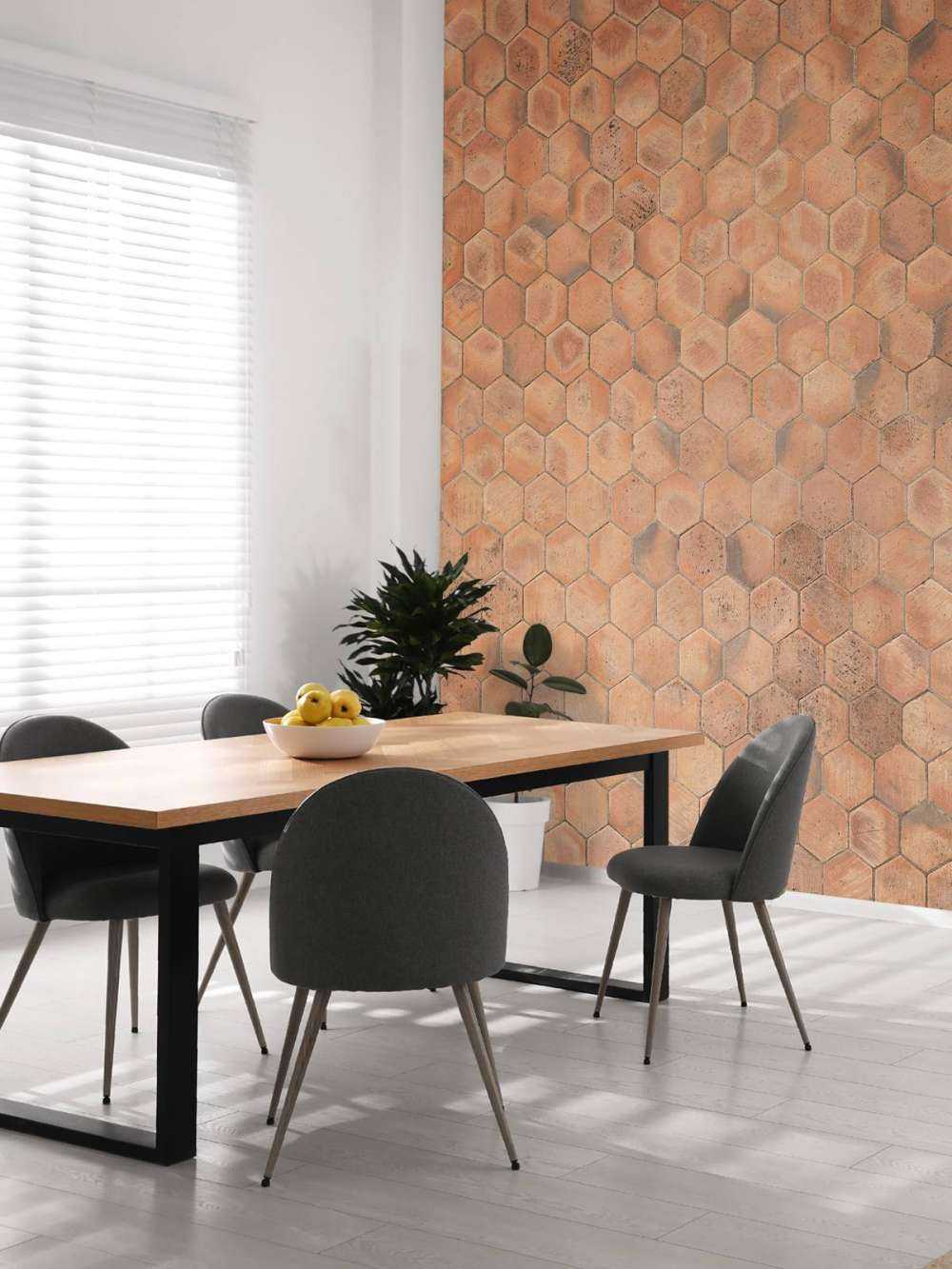 Unpolished stone floor