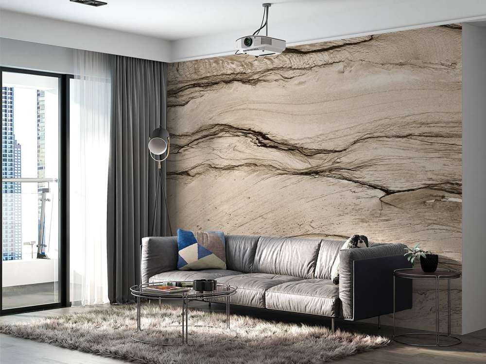 Wavy beige marble