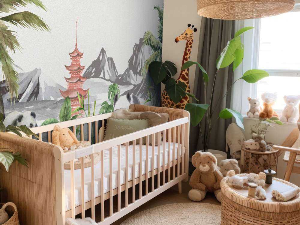 Pandas in bamboo jungle