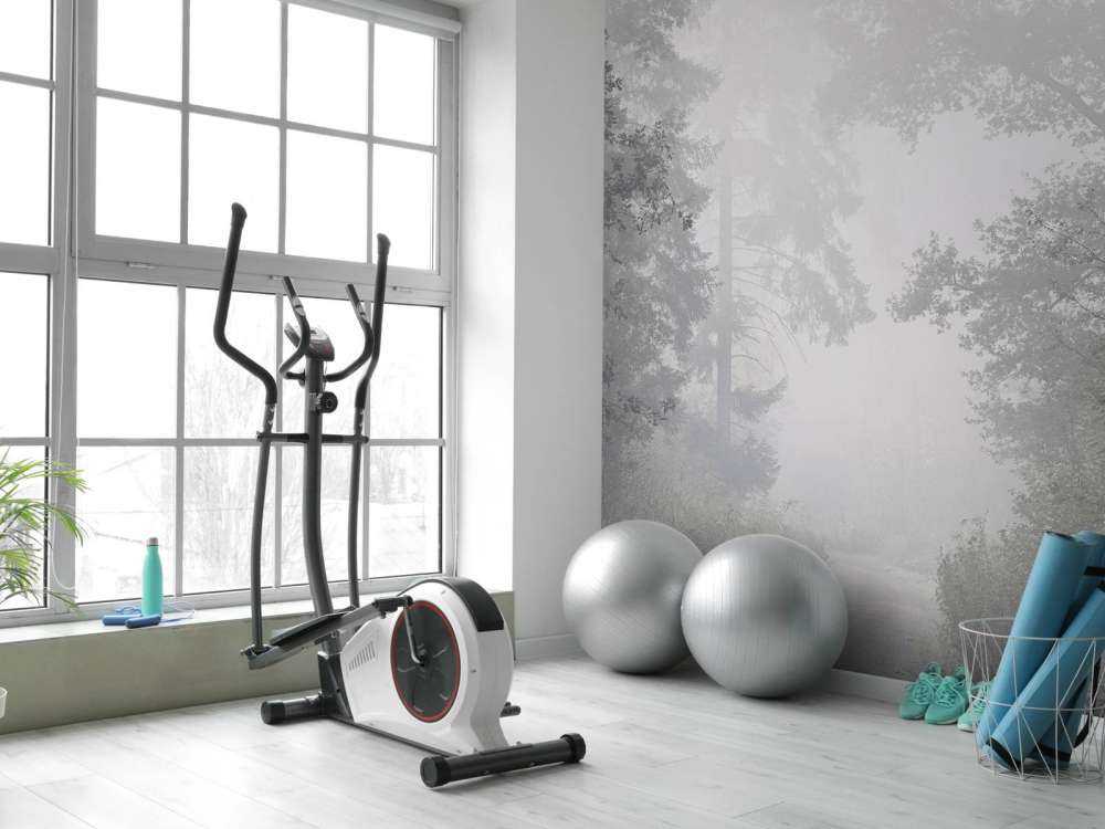 Road through misty forest