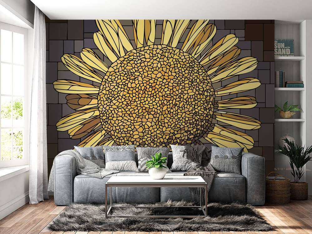 Yellow chamomile flower