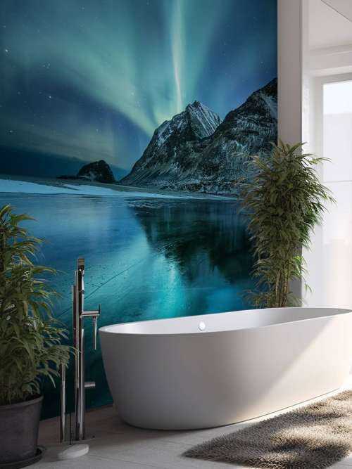Blue northern lights