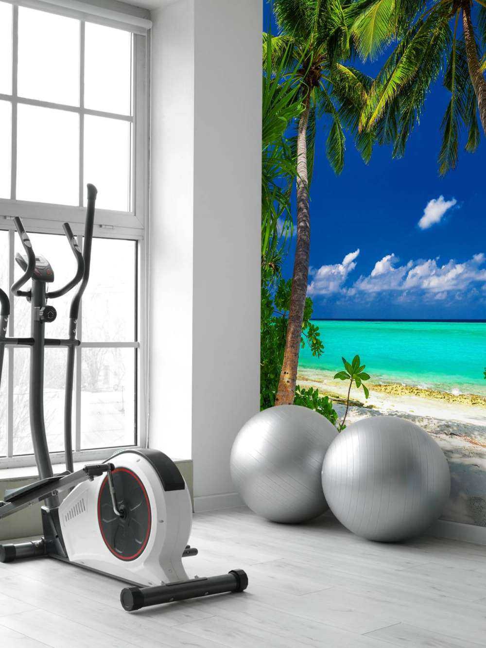 Palm trees on an island