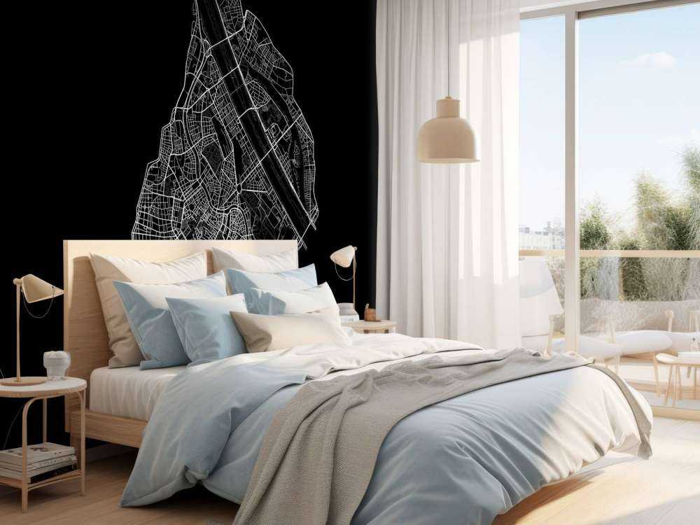 Map of Vienna city centre, black