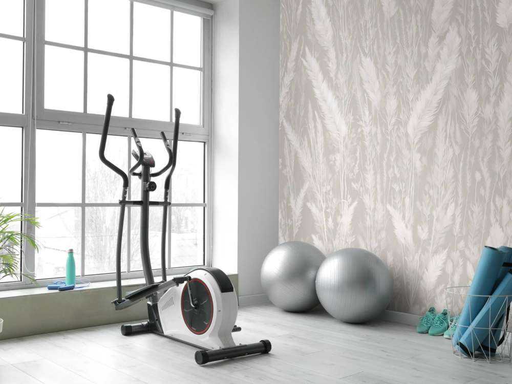 Wall of field grasses - gray