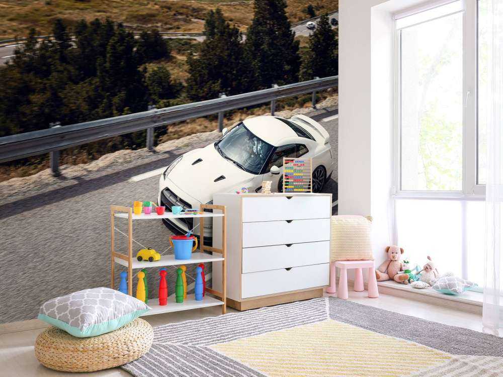 Nissan GT-R on mountain road