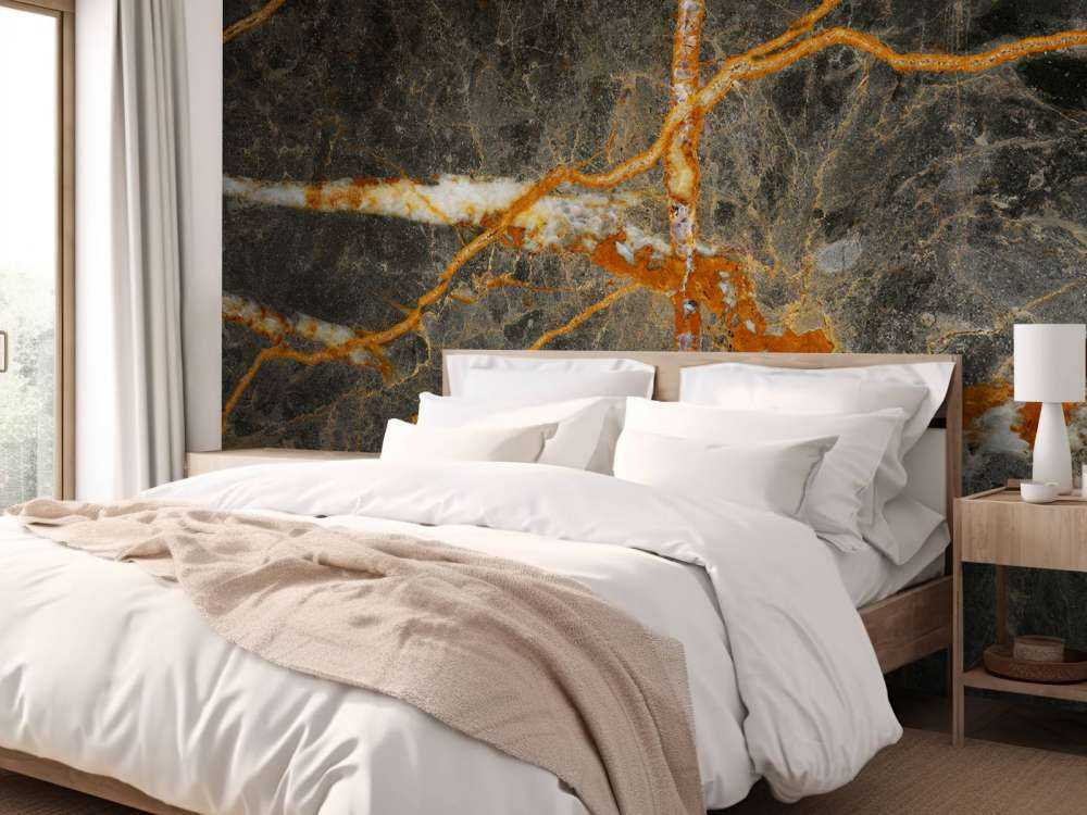 Marble with copper tones