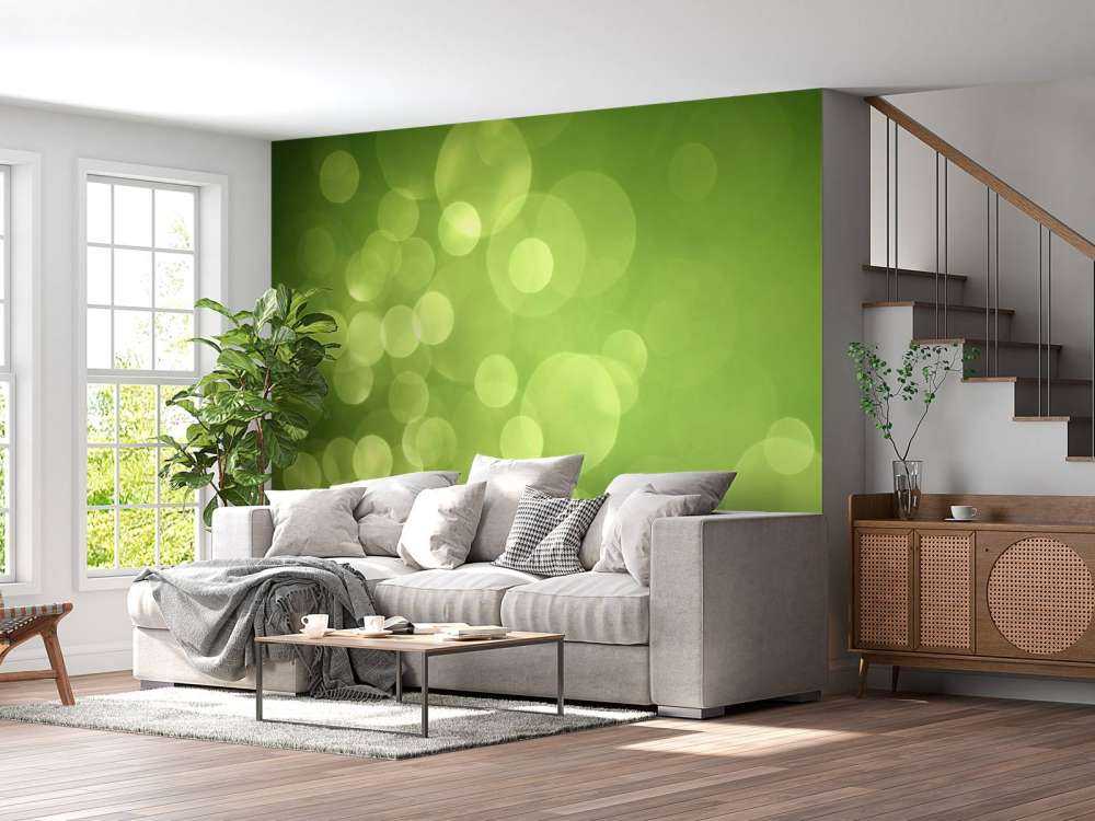 Abstract green circles