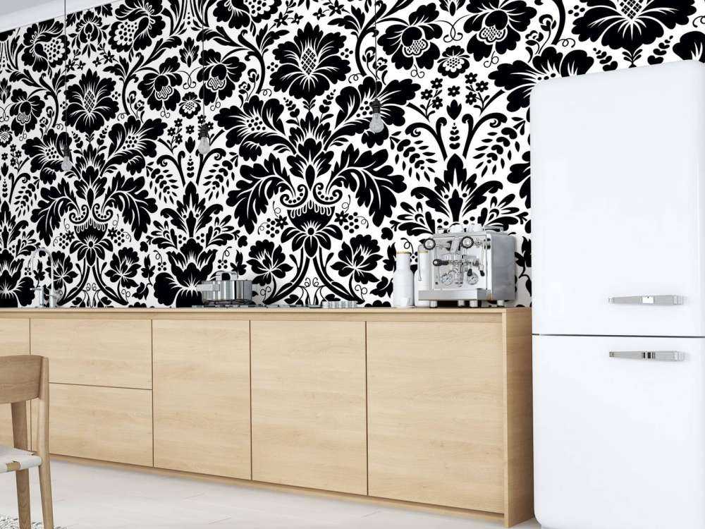 Damask black and white