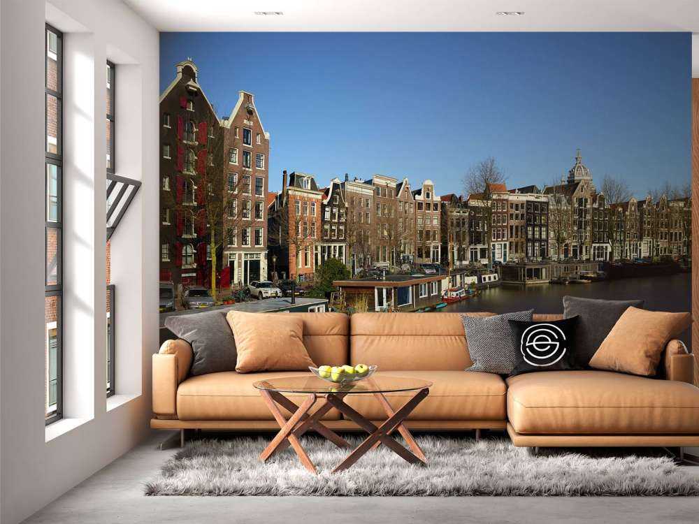 Houseboats along the canal