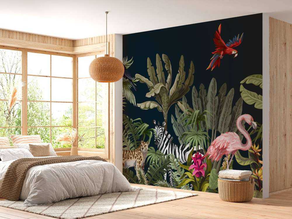 Colored jungle animals