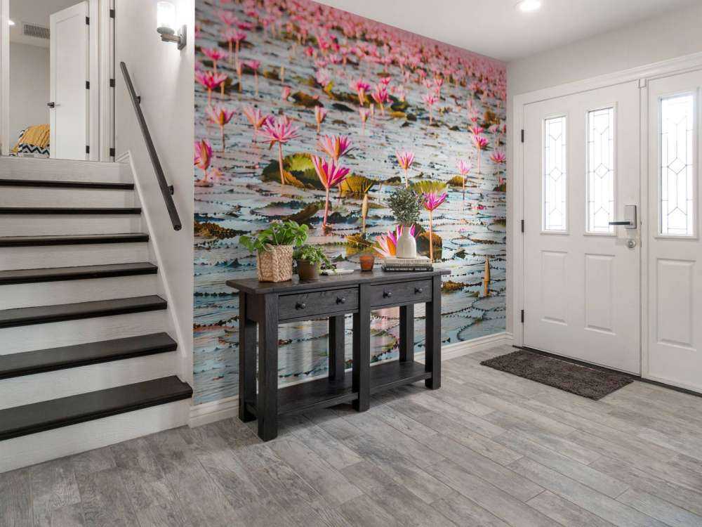 Sea of lotus flowers