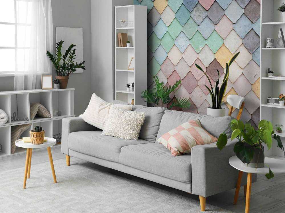 Pastel coloured tiles