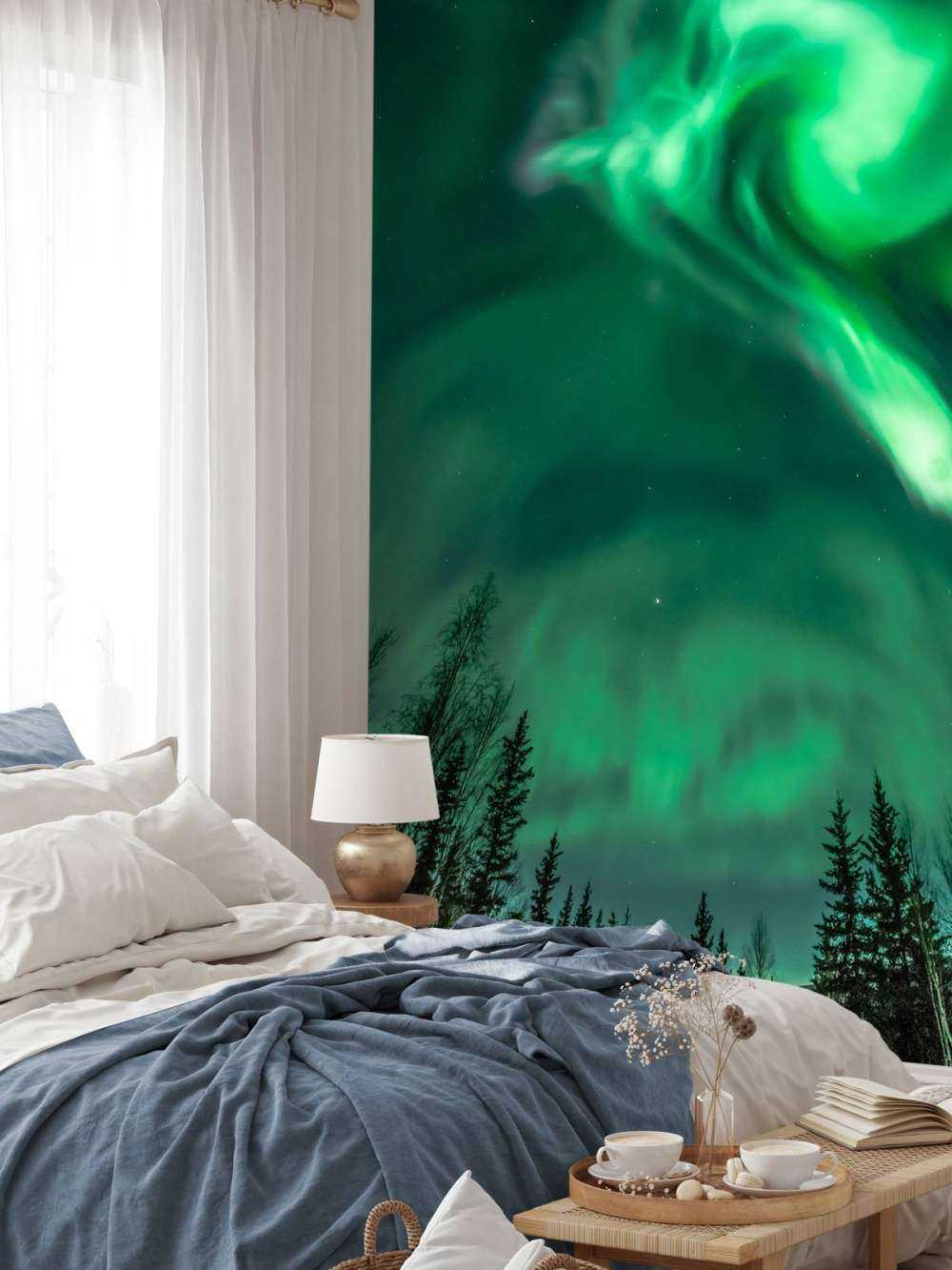 Spiral northern lights