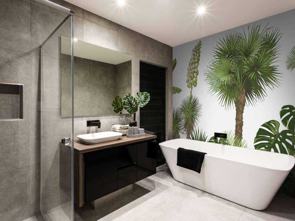 Green tropical plants