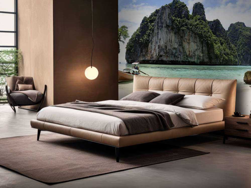 Long tail boat at island