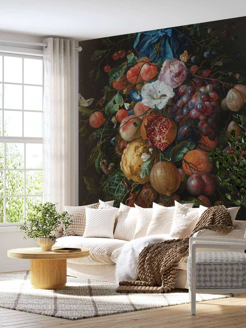 Festoon of fruits and flowers