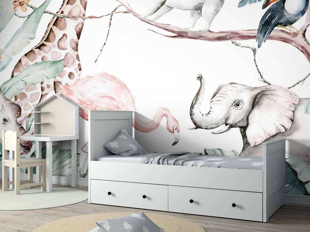 Watercolour African animals