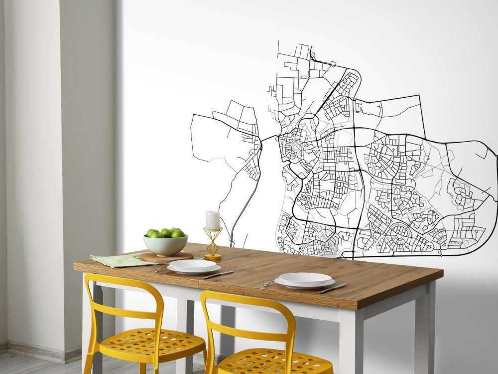 Map of Zutphen, white