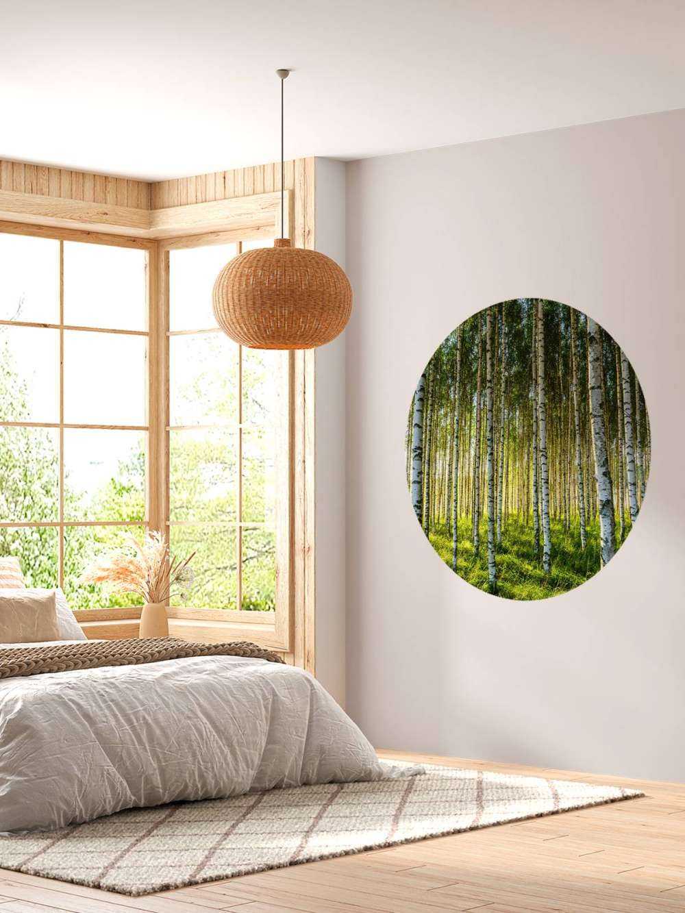Summer birch forest