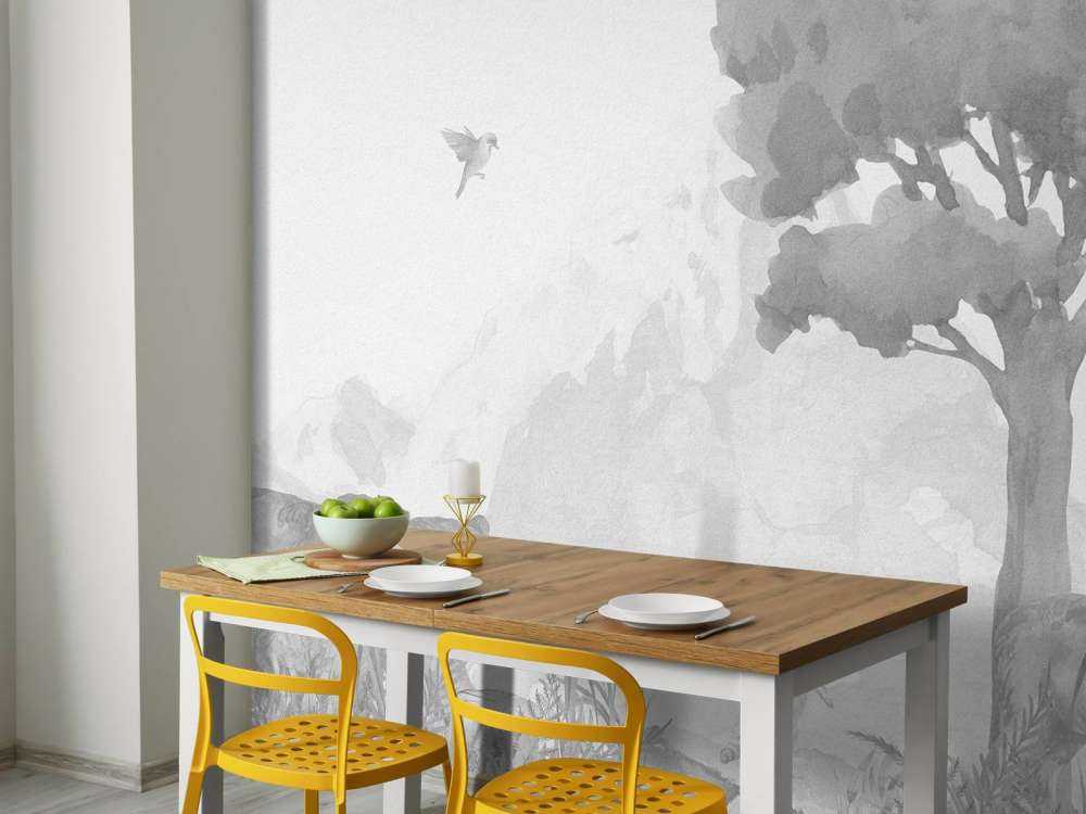 Forest animals in black and white