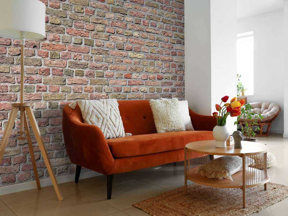 Brick wall with restored joints